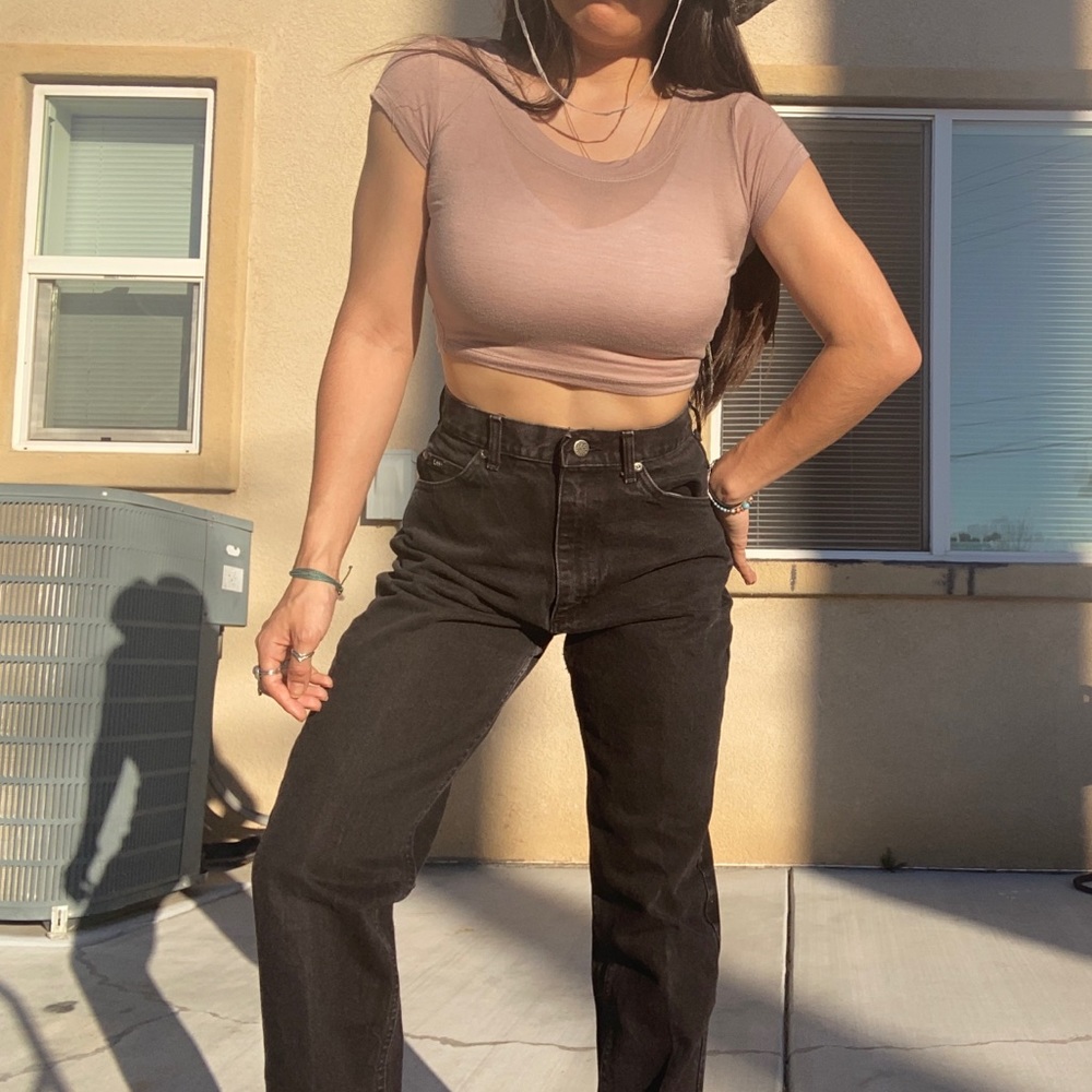 Tan Crop Top Size S